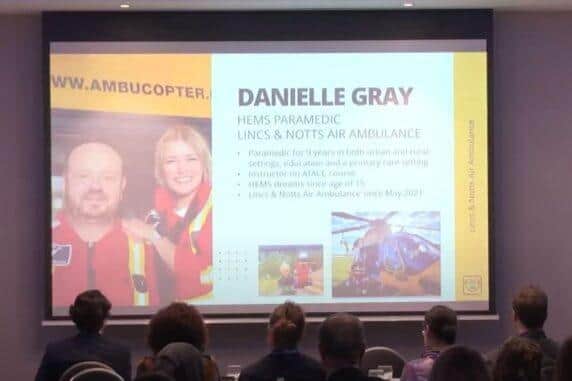 Paramedic Danielle Gray was invited to the East Midlands Major Trauma Network’s annual conference