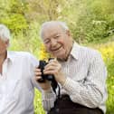 Trust founder Ted Smith (right) with David Attenborough. Credit: Tom Marshall_Lincolnshire Wildlife Trust