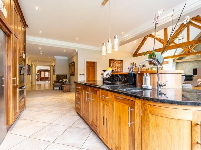 The kitchen area.