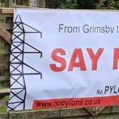 No Pylons Lincolnshire banners seen across the county.