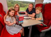 Family onboard LNER Azuma