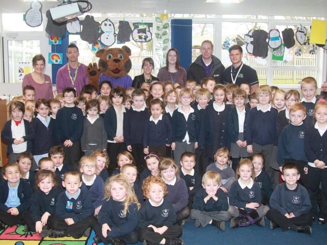 Pupils at Wainfleet Magdalen CofE Primary School are pictured 10 years ago during a 'healthy eating day'. Rob Hammond, of Lincs FM, went into the school to support the staff and pupils for its ‘Superkids’ health and fitness programme.