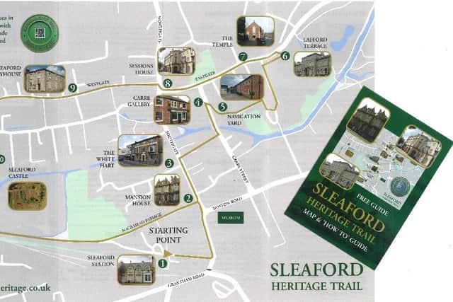 Sleaford Heritage Trail map.