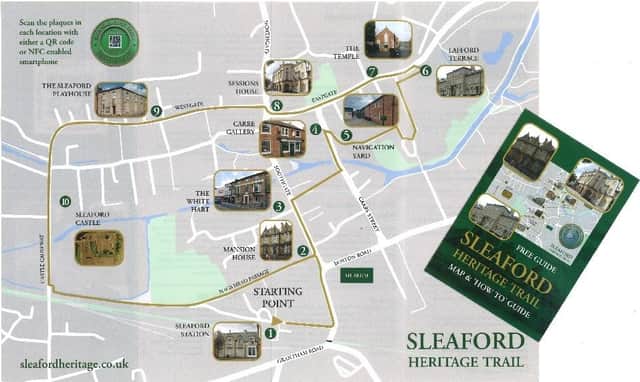 Sleaford Heritage Trail map.