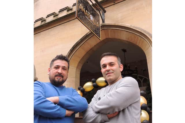 From left - Taner Tikiz and Ozkan (Ozzy) Nacar, business partners in the new Anatolia Mezze and Grill.
