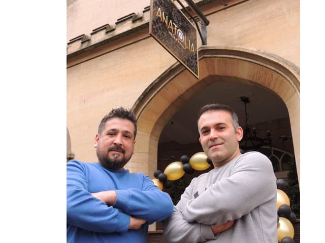 From left - Taner Tikiz and Ozkan (Ozzy) Nacar, business partners in the new Anatolia Mezze and Grill.