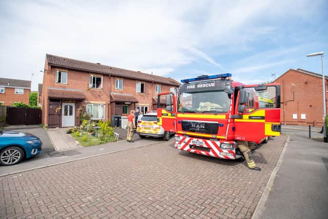 House fire at Gresley Road, Louth.