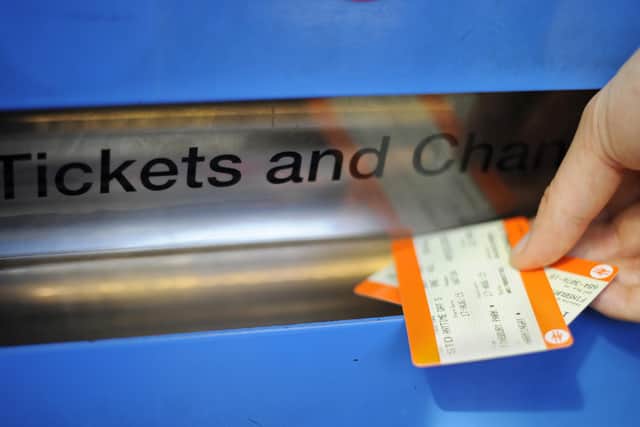 Undated file photo of a person buying a train ticket. English rail fares will rise by up to 8% in 2024 if the Government uses the same formula as this year, new figures show. The Department for Transport (DfT) aligned this year's cap on train fare increases with Britain's average earnings growth for July 2022, which was 5.9%. Figures published by the Office for National Statistics on Tuesday show the same measure for July 2023 was 8%. Issue date: Tuesday September 12, 2023.