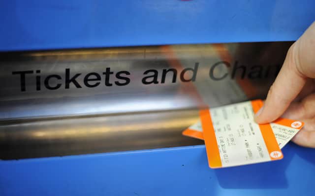 Undated file photo of a person buying a train ticket. English rail fares will rise by up to 8% in 2024 if the Government uses the same formula as this year, new figures show. The Department for Transport (DfT) aligned this year's cap on train fare increases with Britain's average earnings growth for July 2022, which was 5.9%. Figures published by the Office for National Statistics on Tuesday show the same measure for July 2023 was 8%. Issue date: Tuesday September 12, 2023.