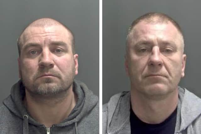 Erikas Anzelis, aged 43, of Laughton Road, Boston, (left) and Irmantas Spudys, aged 45, of no fixed address. Picture: Norfolk Constabulary