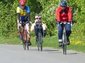 Gainsborough Aegir Cycling Club members Barry Markham, Dave Jacklin and Daniel Nicholson heading towards Scotter along Susworth Road. Picture by Trevor Halstead.