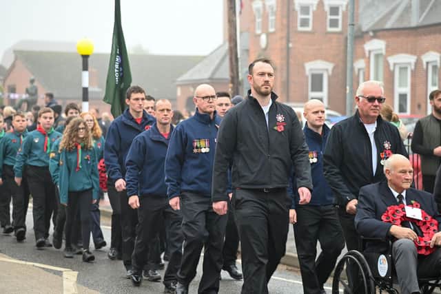 Kirton's fire crew were among those to take part in the parade for Remembrance Sunday.