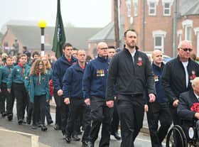 Kirton's fire crew were among those to take part in the parade for Remembrance Sunday.