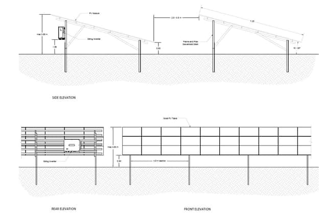 Plans for the solar panels.