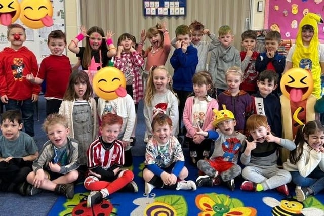 Opal Class at Ruskington Winchelsea School on Red Nose Day.