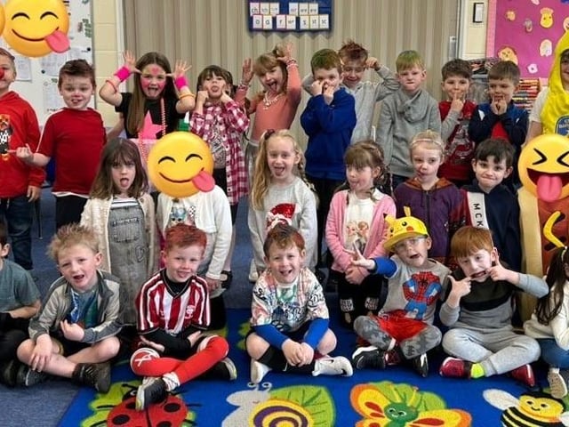 Opal Class at Ruskington Winchelsea School on Red Nose Day.