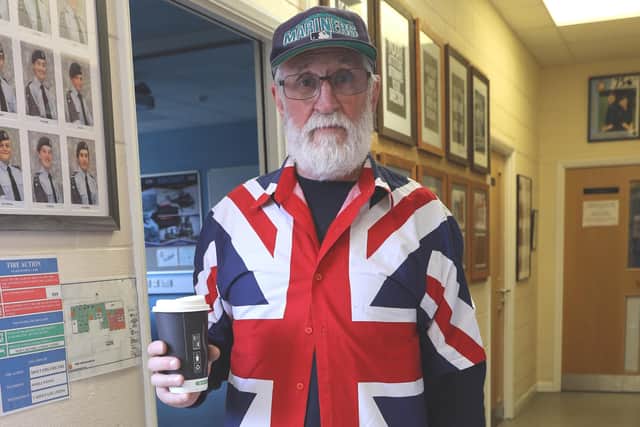 In full Union Jack costume for the ATC picnic. Photo: Stephen Hullott