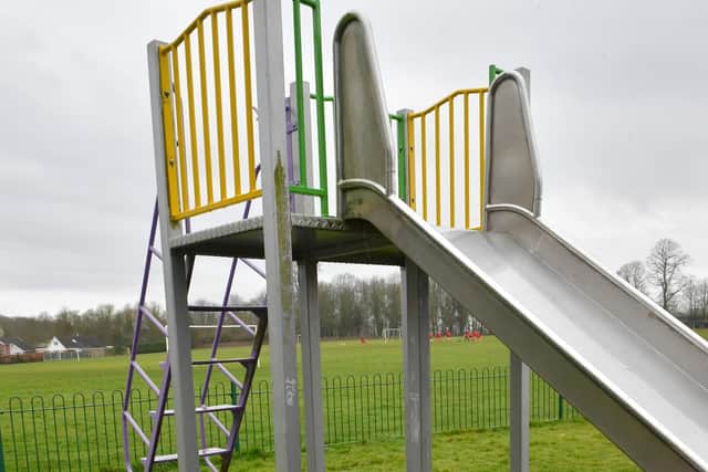 The play park had been the target for vandals.