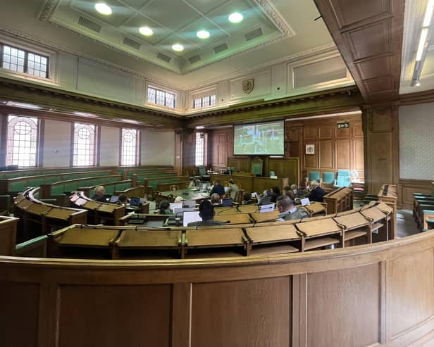 Inside the council chamber. Picture: James Turner/Local Democracy Service