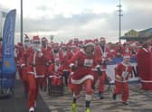 And they are off! Santa's in last year's run in Skegness.