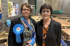Conservatives Wendy Bowkett [left] and Patricia Bradwell [right]. Photo: James Turner
