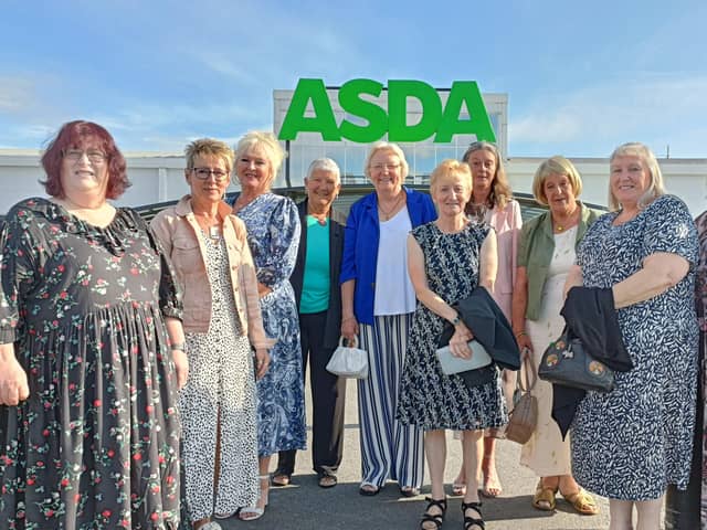 The Asda Boston staff who have been awarded for their long service.