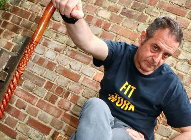 See comedian Mark Thomas when his latest tour visits The Drill in Lincoln (Photo by Tony Pletts)