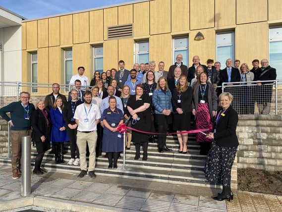Skegness CDC ribbon cutting, led by Professor Karen Dunderdale, Lincolnshire Community and Hospitals Group Chief Executive.