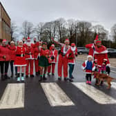 The Santa's line up on the start line