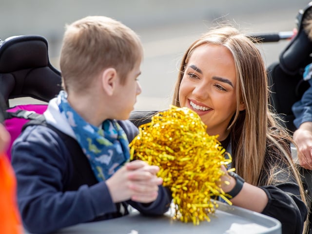 One of the pupils enjoying the opening event at Boston Endeavor Academy.