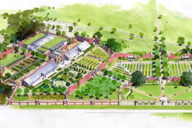 Concept art showing how the completed Walled Garden may appear