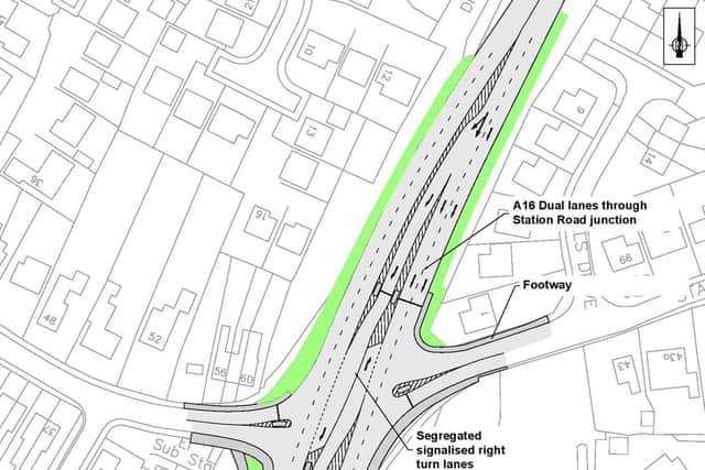 The proposed changes to remove the existing roundabout.