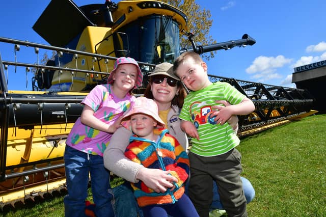 All smiles - Michaela of Newark with Rona 6, Una, 2 and Declan, 4