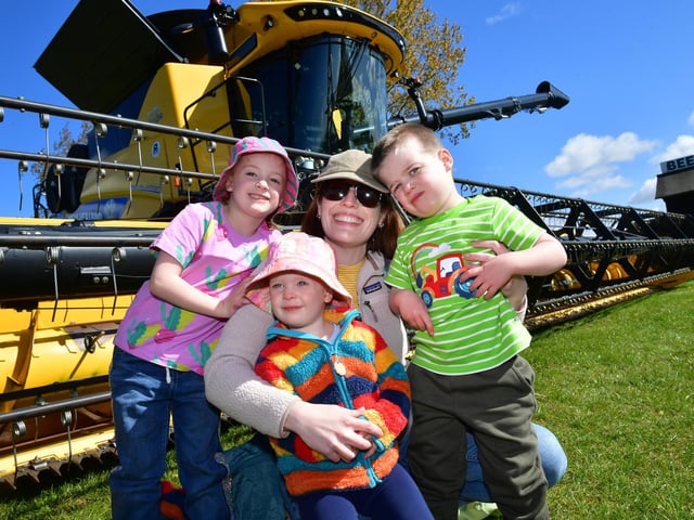 All smiles - Michaela of Newark with Rona 6, Una, 2 and Declan, 4
