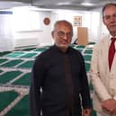 Imam Abdul Hamid Qureshi with Coun Mike Gilbert at Boston Mosque and Islamic Centre, in Horncastle Road.