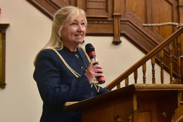 Mayor of Boston, Coun Anne Dorrian at the meeting.