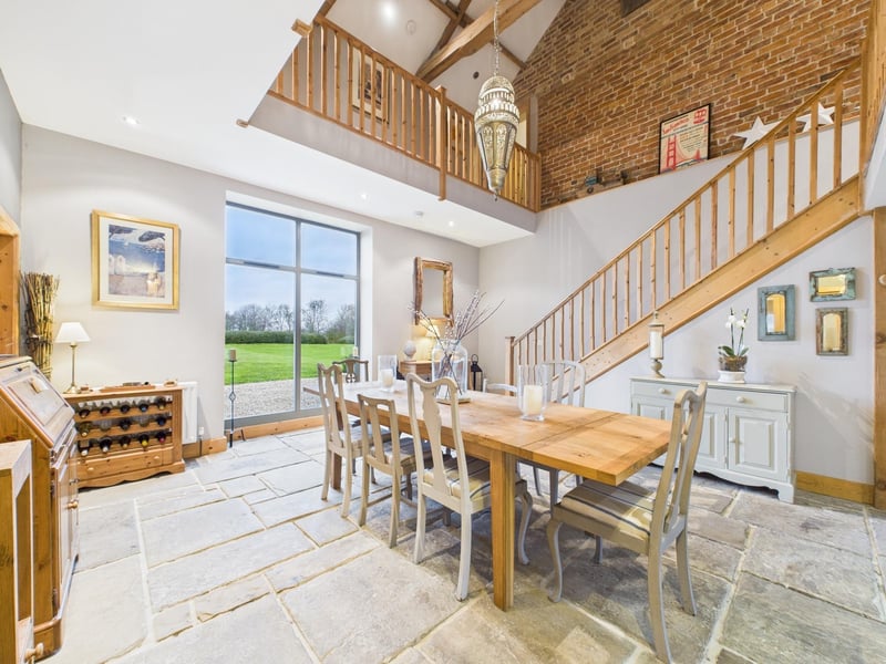Another angle on the entrance hall/dining room.