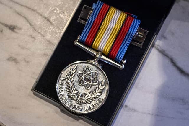 John, ‘Dusty’ Millar's Nuclear Test Medal.