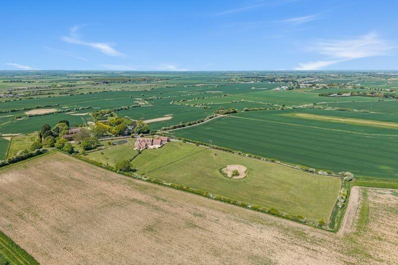 Another aerial view, with the fenced paddocks on show.