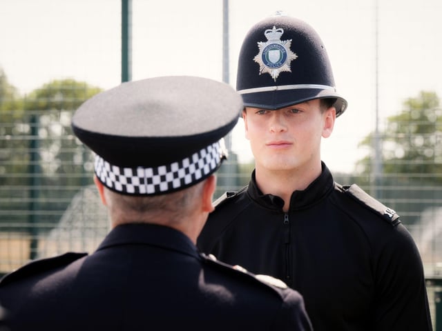 Chief Constable Gibson meets the new cohort at the Lincolnshire Police HQ.