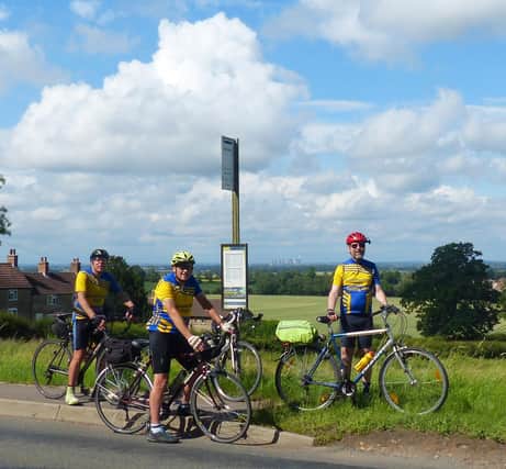 Left to right Gainsborough Aegir Cycling Club members Trevor Halstead, Ken Phillips and Geoff Garner at Fillingham. Picture by Daniel Nicholson.