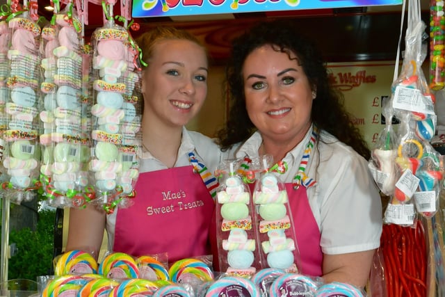 L-R Mae Holland with her mum Tara Holland