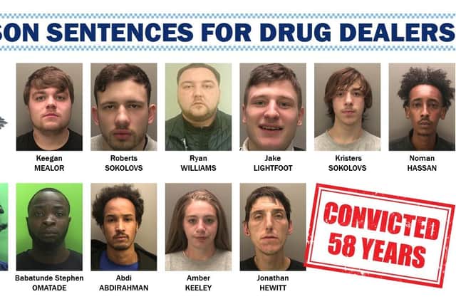 Ten members of Organised Criminal Groups (OCGs) who were operating drugs networks worth hundreds of thousands of pounds have been sentenced to 58 years in prison between them.