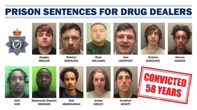 Ten members of Organised Criminal Groups (OCGs) who were operating drugs networks worth hundreds of thousands of pounds have been sentenced to 58 years in prison between them.