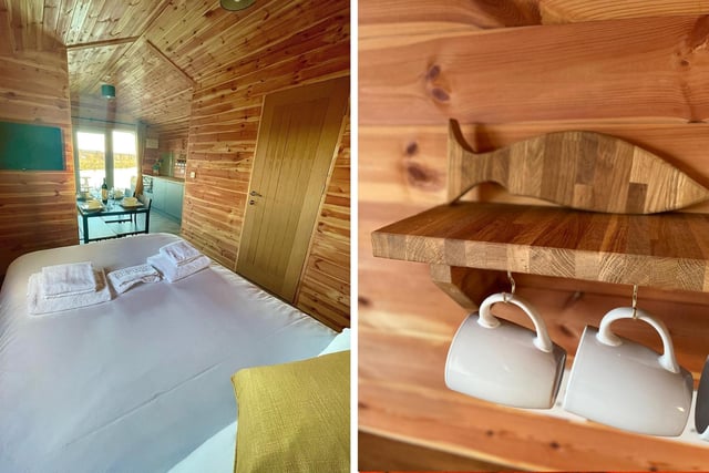 The pleasant wooden interiors