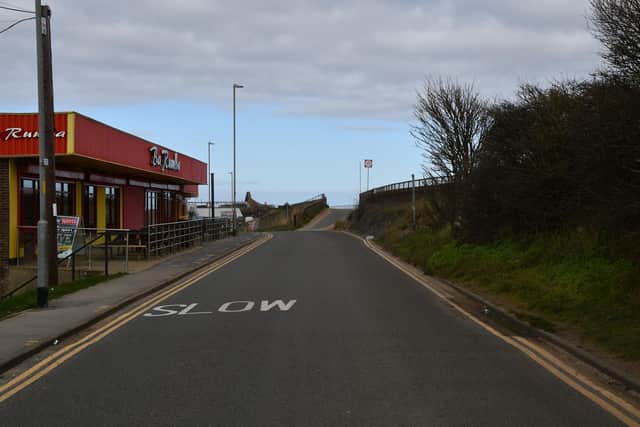 Scene of the collision.