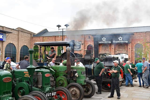The tractor rally is an annual event
