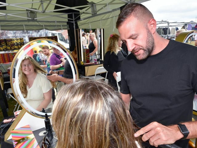 Gemma Middleton of Billinghay, getting some hair treatment by Leo Keuer of Aria Beauty