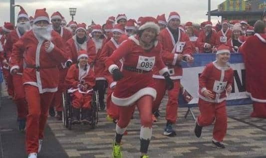 Santa Fun Runs have become popular. Pictured is one at Skegness in 2021