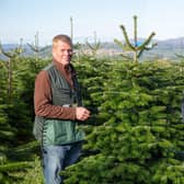 Dobbies’ Plant Buyer Nigel Lawton with Kenneth Mitchell from Needlefresh who are partnering once again this year to donate hundreds of trees to community groups in the UK (© Dobbies Garden Centres)